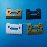 Lames de tondeuse à cheveux industrielles en céramique avec tiges en céramique de zircone haute dureté et dents escalonpées