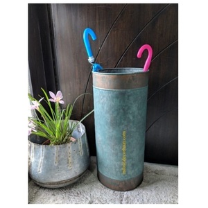 Industrial Creative Stainless Metal <b>Umbrella</b> Storage Rack Durable Rain <b>Stand</b> Handicraft Design Dia 10" Height 20" All-Season for - Product Image 1