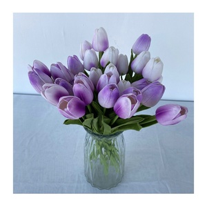 Tulipani Artificiali di Alta Qualità, Singoli, in Silicone Morbido, Blu, Viola, Rosa, Nero, Rosso, Giallo, Bianco, Fiori di Tulipano Essiccati per Tavola - Product Image 2