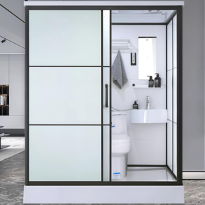 Unité de salle de bain préfabriquée au design moderne porte coulissante plateau rectangulaire cabines de <span class=keywords><strong>douche</strong></span> pliantes élégantes cloisons de toilette cabines de <span class=keywords><strong>douche</strong></span> - Product Image 2