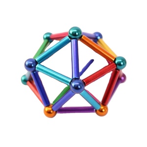 Billes et bâtons magnétiques en acier, matériaux magnétiques multi-choix en gros, bâtonnets et billes magnétiques permanents en néodyme pour enfants - Product Image 5