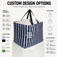Sac à dos de courses en PP tissé laminé imperméable, design personnalisé, réutilisable, écologique pour les chaînes d'épicerie (vente en gros)