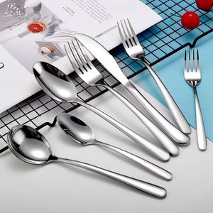 Custom Color Dishwasher Safe Silverware 5pcs Set <b>Thin</b> Handle Flatware European Gold Plated Cutlery Set - Product Image 4
