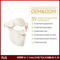 Masque facial LED personnalisable 7 couleurs pour le soin de la peau, thérapie par lumière rouge, masque facial en silicone infrarouge pour la thérapie par lumière rouge