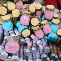 Sel de bain minéral biologique naturel pour spa aromathérapie arc-en-ciel