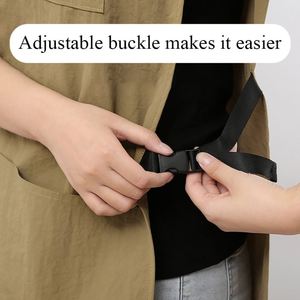 Waterproof Pocket Design Quick Release Buckle Sleeveless Unisex <b>Kitchen</b> Bar Cafe Cooking <b>Apron</b> - Product Image 2