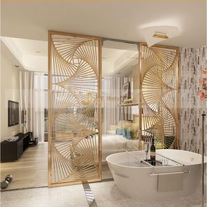 EX091 Customized Laser Cut Modern MultiFunctional Durable Stainless Steel Divider <b>Screen</b> Partition Metal ArtScreen Living Room - Product Image 1