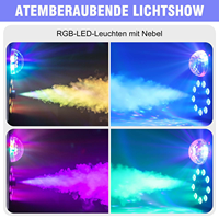 Machine à fumée LED RGB 3-en-1 700W Magic Ball avec télécommande DMX 6 canaux, portée de 50m et fumée en 22 secondes pour DJ/Bar/Club/Fête