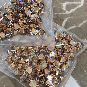 Haute qualité métal couture sur bouton pull <span class=keywords><strong>dor</strong></span>é côté princesse Style tige boutons bouton de chemise - Product Image 3