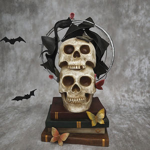 Gotische Edgar Allan Poe 'S Steeds Meer Ravenroos Bibliografie Standbeeld Hars Halloween Partij Vogel Hoofd Beeld Sculptuur - Product Image 3