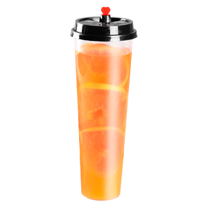 Yüksek kaliteli özelleştirilmiş tek kullanımlık 500ml PP çift Boba fincan şeffaf plastik bardak Milkshake yüzlü sert plastik bardaklar - Product Image 4