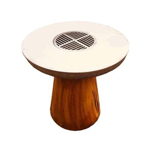 Brasero Portátil Moderno de Acero Corten de Tamaño Pequeño, Superficie Resistente al Óxido, Cocina de Leña para Jardín, Fiestas al Aire Libre - Product Image 6