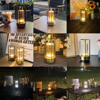 Lampe de table sans fil LED à commande tactile moderne et simple OEM avec recharge USB Type-C pour une utilisation en extérieur et dans les restaurants