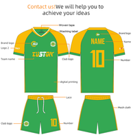 Camiseta de Fútbol con Cuello en V, Maillot de Foot, Camisetas de Fútbol 100% Poliéster de Secado Rápido y Transpirable, Traje de Entrenamiento de Fútbol para Niños y Adultos