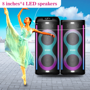 HOXEN W-2804 2.0 Enceinte de Scène Portable Minibox Système d'Enceintes Domestiques avec Éclairage <span class=keywords><strong>LED</strong></span> RGB 4 Boîtiers Puissance de Sortie 50-100W - Product Image 2