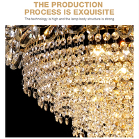 Vente chaude Décoration De Mariage Moderne Led De Luxe Lustre En Cristal Suspendu Art Fleurs Plafond Pendentif Lumière