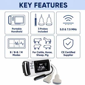 Escáner <span class=keywords><strong>de</strong></span> Ultrasonido Veterinario Portátil EX-20, Sistema Completamente Digital para Perros y Gatos, Ultrasonido Veterinario Portátil con Acero Inoxidable - Product Image 4