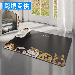 Tapete de Alimentación para Mascotas Weelywally, Rectangular, de Cuero Resistente, para Perros y Gatos, 35x50 45x60 50x70, con Diseño de Dibujos Animados - Product Image 1