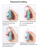 Cadenas à combinaison de piscine GYM XMM-8091 durable tiroir numérique à quatre roues vente d'usine 4 codes serrure de sécurité pour armoire