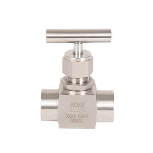 Vanne à aiguille femelle en acier inoxydable forgé à haute pression 6000 PSI NPT - Product Image 4