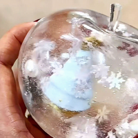 Jouet de Noël Flocon de Neige Big Apple Squishy, Jouet à Presser Mignon et Doux pour la Décompression et le Soulagement du Stress