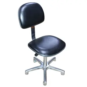 Antistatic Leather Chair ESD Adjustable Laboratory Clean Room Office Fabric PU Foam Chair ESD Cleanroom Antistatic Chair