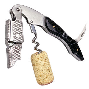 Pretty-abridor de botellas de vino 3 en 1, con mango de resina negra, tornillo de corcho con mango - Product Image 6