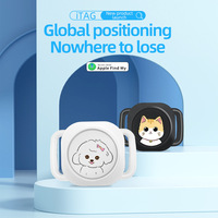 Traqueur de localisation pour chien avec support, sans frais mensuels, compatible avec le dispositif de suivi anti-perte Apple Airtag pour animaux de compagnie
