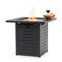 Table de foyer au gaz propane en métal Peaktop AJ1172 pour l'intérieur et l'extérieur, en acier Corten avec surface galvanisée, 40000 BTU, écologique