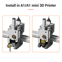Kit Hotend Bambu Lab A1/A1 Mini dengan Nozzle 0.4mm, Hotend Kuningan, Rakitan Hotend yang Baru Ditingkatkan, Edisi Kecepatan Tinggi untuk Printer 3D
