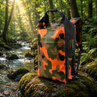 Sac à dos étanche en PVC 500D, 20L, motif camouflage, portable et durable, idéal pour le camping et la navigation, directement de l'usine
