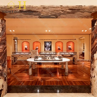 Comptoir de présentation de bijoux en marbre 3D pour boutique, vitrine personnalisée pour magasin de bijoux