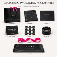 Sacs cadeaux réutilisables en papier d'art avec ruban noir et nœud en satin, personnalisables, élégants et luxueux, pour vêtements et cadeaux