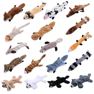 Juguetes para Perros de Tela Reforzada de Doble Capa Sin Relleno, Peluche de Animal de Dibujos Animados, Lindo Juguete Masticable para Mascotas con Sonido - Product Image 1