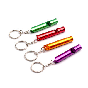 Дешевый свисток игрушка для спорта индивидуальный логотип свисток брелок рекламные подарки Красочный металлический свисток - Product Image 2