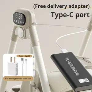 Kursi goyang elektrik dua dalam satu bayi portabel, kursi tinggi untuk penggunaan rumah anak-anak tidur terbuat dari plastik 2025 - Product Image 6