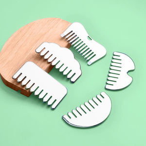 Catégorie de produit Peigne de massage Gua Sha en acier inoxydable 304 avec logo personnalisé Guasha de soins de santé en métal argenté pour la tête et le cuir chevelu - Product Image 2