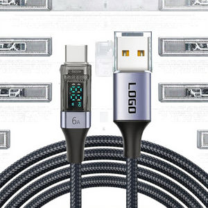 Cable de Carga Rápida USB-A a Tipo-C de 100W y 6A con Malla de Nailon para Teléfono Móvil - Product Image 3