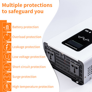 <span class=keywords><strong>Convertisseur</strong></span> de puissance HORGEI fiable <span class=keywords><strong>12V</strong></span>-72V <span class=keywords><strong>220V</strong></span> à double sortie, onde sinusoïdale pure, monophasé, 10-20A GP2300 pour la maison, l'extérieur et les moteurs - Product Image 2