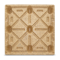 Palette en bois recyclé, durable, réutilisable, robuste, moulée, double face, pour l'industrie, 4 voies, 1200x1000x142mm, best-seller