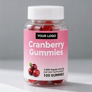 Gomitas Probióticas de Arándano con Vitaminas y Prebióticos, 60 Unidades, para la Salud Intestinal y Vaginal, Apoyo a la Digestión, Dosis para Adultos, Deliciosas Gomitas - Product Image 1