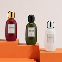 Botella de Perfume Personalizada de Lujo de 100 ml, Botella de Perfume de Vidrio de Color Sólido, Botella de Spray con Tapa de Plástico y Caja Extraíble