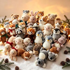 Portachiavi in peluche a forma di simpatico <span class=keywords><strong>cartone</strong></span> <span class=keywords><strong>animato</strong></span>, mini bambola morbida da 8 pollici per macchina a griffa, distributore automatico, regalo di Natale per bambini - Product Image 1