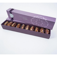 Emballage de boîte-cadeau en papier recyclable pliable personnalisé de luxe pour gâteau d'anniversaire de mariage pour les dattes farcies