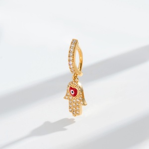 8 สไตล์ให้เลือก สร้อยคอรูปหัวใจลายตาปีศาจ สไตล์ชาติพันธุ์  ทำจากสแตนเลส  ประดับทองแดง  ฝังเทอร์ควอยซ์และเพทาย - Product Image 3