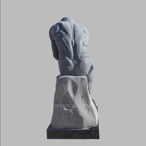 Famoso tamaño grande jardín al aire libre <span class=keywords><strong>Rodin</strong></span>'s Masterpiece figura granito negro mármol pensador <span class=keywords><strong>estatua</strong></span> - Product Image 3