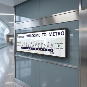 Pantalla LED Digital HIGHNESS de 29 Pulgadas, 1920x610, IP65, Animación, para Exteriores, Montaje en Pared, Señalización para Metro - Product Image 2