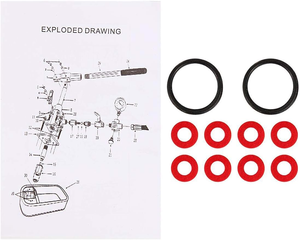 Máy kiểm tra áp suất thủy tĩnh, Bơm kiểm tra áp lực nước bằng tay, Máy kiểm tra rò rỉ 5mpa với đồng hồ đo & bể 2 gallon - Product Image 6