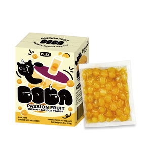 OEM Support Ambient Storage Anti-collapse after <b>brewing</b> For Milk <b>Tea</b> Shop Ready To Eat Passion Fruit Flavor Boba Pack 50gx4PK - Product Image 1