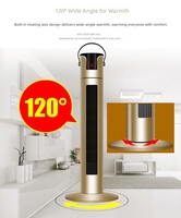 Calentador Eléctrico Personalizable con Control Remoto, Ahorro de Energía, Impermeable, Tipo Torre, 1000-2000W